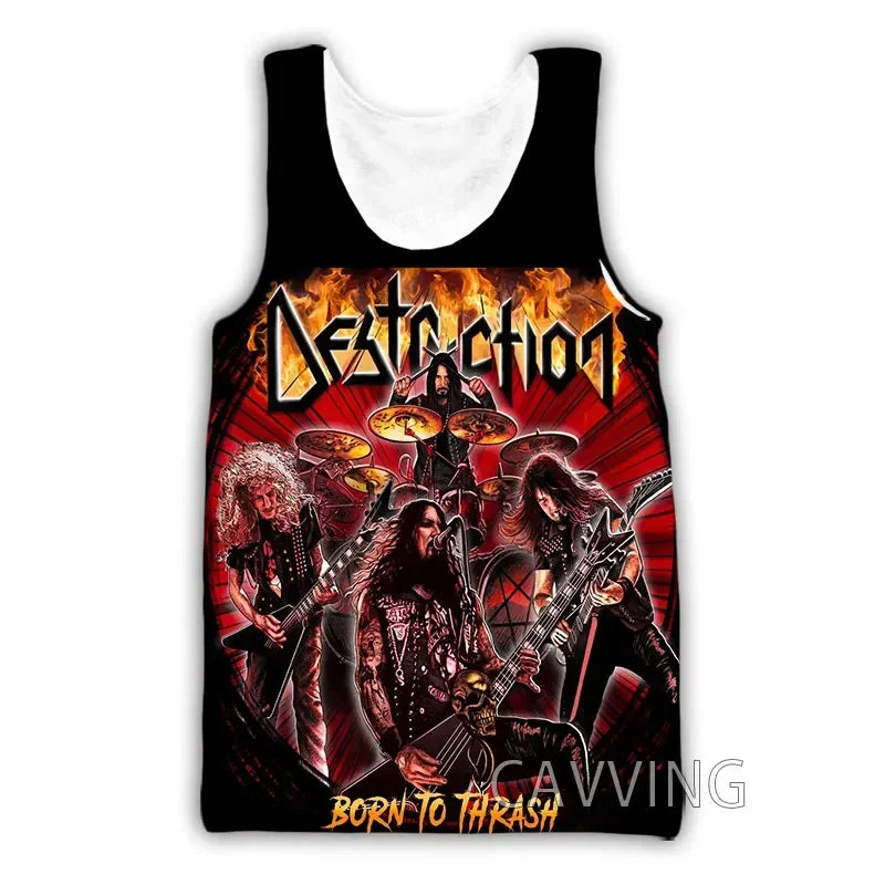 CAVVING 3D Printed Destruction Band Tank Tops Harajuku Vest Summer Undershirt Shirts Streetwear for Men/women