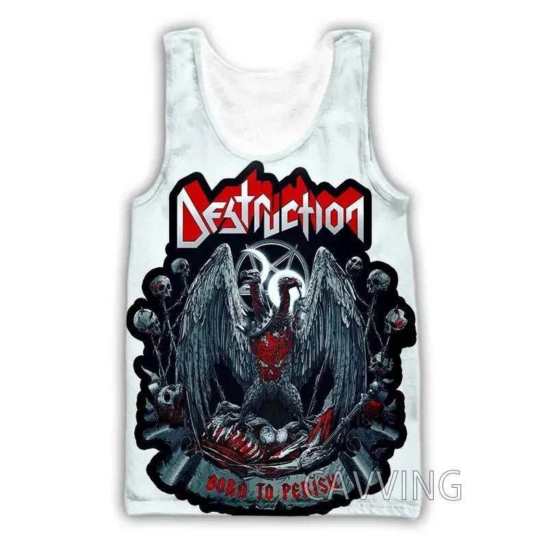 CAVVING 3D Printed Destruction Band Tank Tops Harajuku Vest Summer Undershirt Shirts Streetwear for Men/women