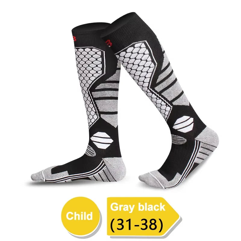 New Winter Warm Ski Socks Anti-slip Thickened Compression Snowboard Socks Thermal Moisture-wicking Knee High Socks 2026