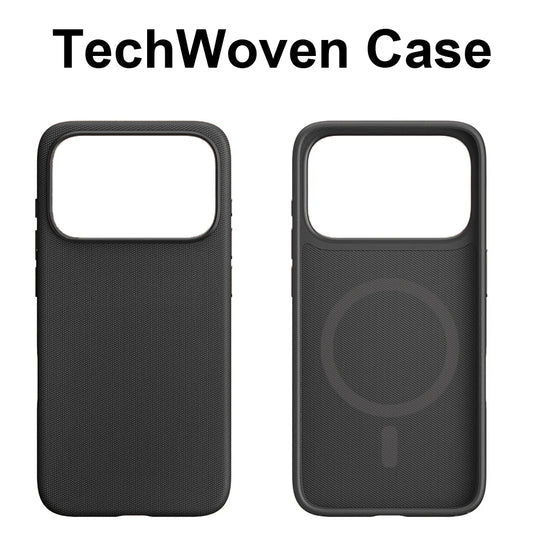 Luxury Tech Woven Magnetic Adsorption Phone Case for Iphone 17 16 15 14 13 Pro Max TechWoven for Magsafe Wireless Charge Cover