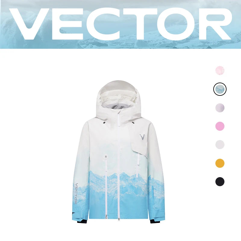 VECTOR Men Women 3L Cotton Ski Jacket Ski Pants Winter Warm Windproof Waterproof Outdoor Sports Snowboard Ski Coat Trousers