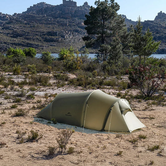 Naturehike Opalus UL 2-3 Man Hiking Tent Portable 4 Seasons High Strength 15D Nylon Backpack Trekking Tunnel Tent CNK2450WS036