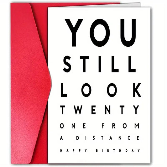 1 unique gift with interesting text on it, suitable for family, friends, colleagues, and friends, birthday card