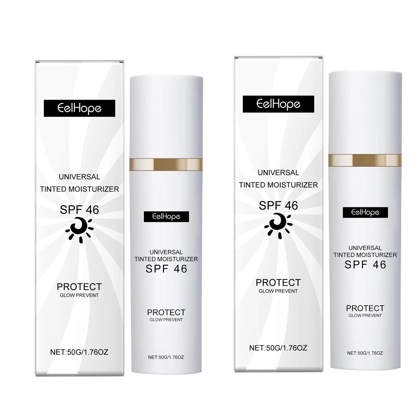 Sunscreen Tinted Moisturizer EELHOPE Lightweight Non Greasy Brightening Skin Tone Long Lasting Sun Protection For Daily Outdoor