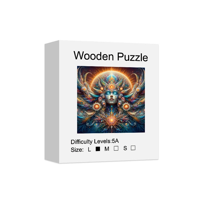 Goddess Wooden Puzzle, Unique Shaped Pieces Wooden Jigsaw Puzzles for Adults, Ghristmas Gift Family Game Home Decor