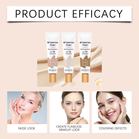 Sunscreen BB Cream Protect Sun Burn Calm Redness Balance Oil Shine Conceal Face Blemish Enhance Skin Barrier Portable Concealer