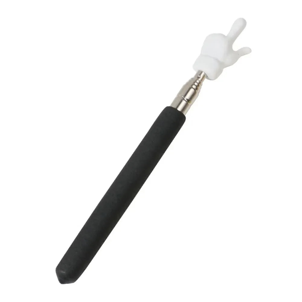 Durable Stainless Steel Teaching Pointer Telescopic Rod Finger Design Finger Reading Sticks Classroom Finger Pointer Students