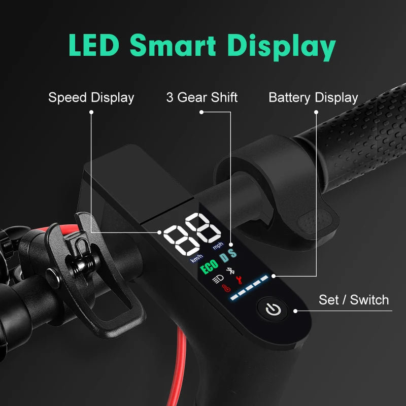 Mankeel 800W Scooter Electric 45KM Long Range 48V 10.4Ah Double Shock Absorption Smart APP 10 inch Folding Escooter