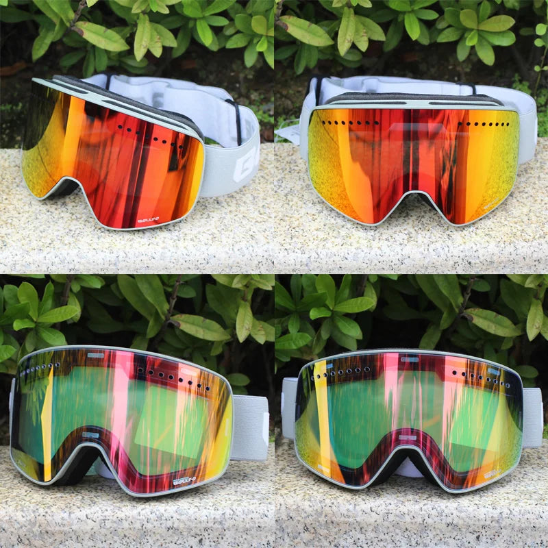 Ski Goggles with Magnetic Double Layer polarized Lens Skiing Anti-fog UV400 Snowboard Goggles Men Women Ski Glasses Eyewear case