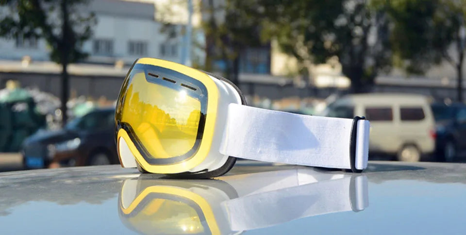 GOBYGO New Skiing Eyewear Cycling Sunglasses Men Women Ski Goggles UV400 Anti-fog Big Ski Mask Glasses Snow Snowboard Polarized