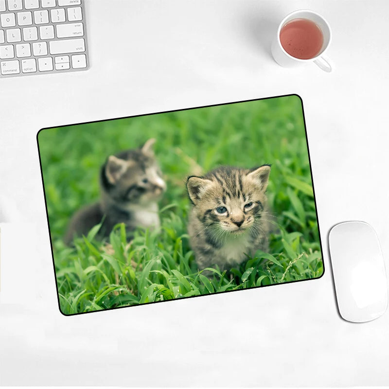 Cute Cat Mouse Pad Picture Pad Laptop Slip 220x180x2mm Mat For Cs Go/work Gaming New Kawaii Office Decoration Carpet Mouse Mat