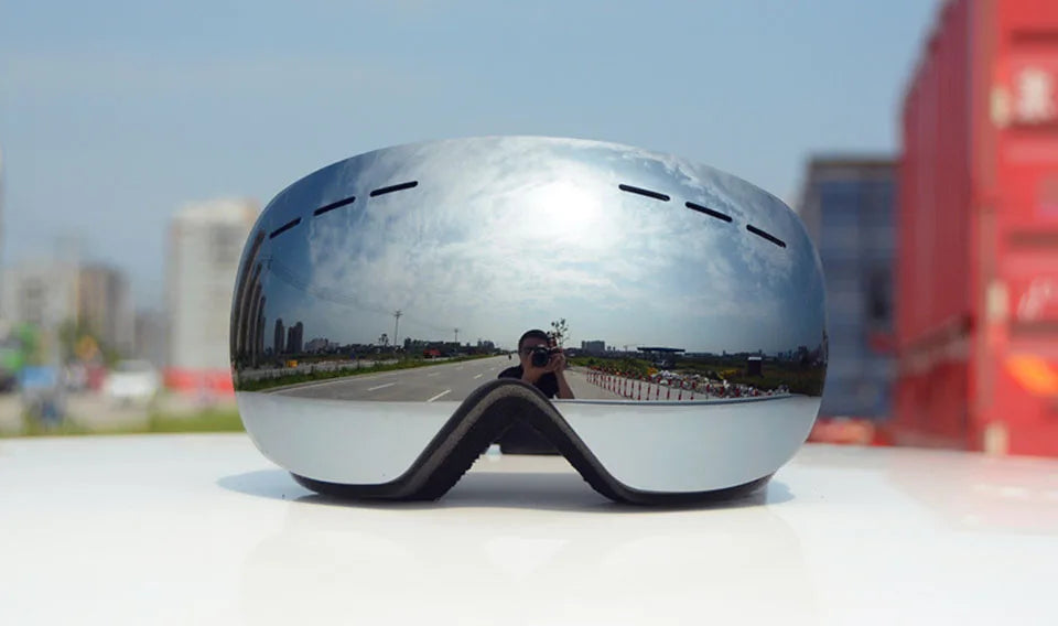 GOBYGO New Skiing Eyewear Cycling Sunglasses Men Women Ski Goggles UV400 Anti-fog Big Ski Mask Glasses Snow Snowboard Polarized