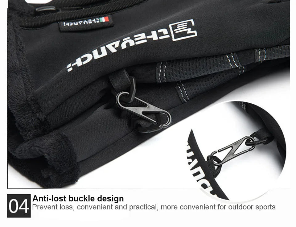 Cold-proof Ski Gloves Waterproof Winter Gloves Cycling Fluff Warm Gloves For Touchscreen Cold Weather Windproof Anti Slip