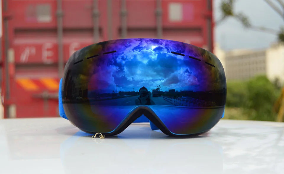 GOBYGO New Skiing Eyewear Cycling Sunglasses Men Women Ski Goggles UV400 Anti-fog Big Ski Mask Glasses Snow Snowboard Polarized