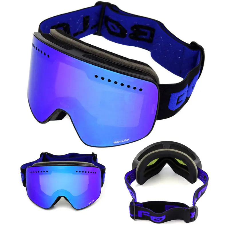 Ski Goggles with Magnetic Double Layer polarized Lens Skiing Anti-fog UV400 Snowboard Goggles Men Women Ski Glasses Eyewear case