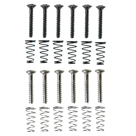 6 Pieces Electric Guitar Single Coil Pickup Screws+Springs Set