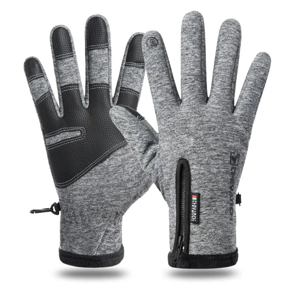Cold-proof Ski Gloves Waterproof Winter Gloves Cycling Fluff Warm Gloves For Touchscreen Cold Weather Windproof Anti Slip