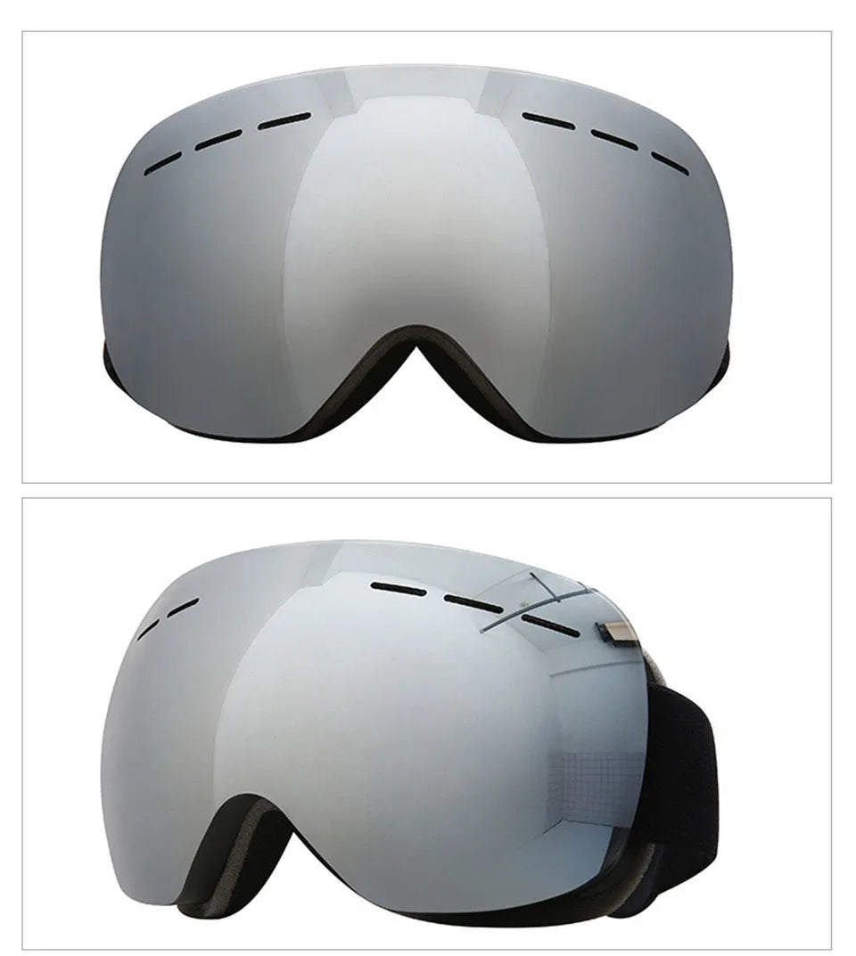 GOBYGO New Skiing Eyewear Cycling Sunglasses Men Women Ski Goggles UV400 Anti-fog Big Ski Mask Glasses Snow Snowboard Polarized