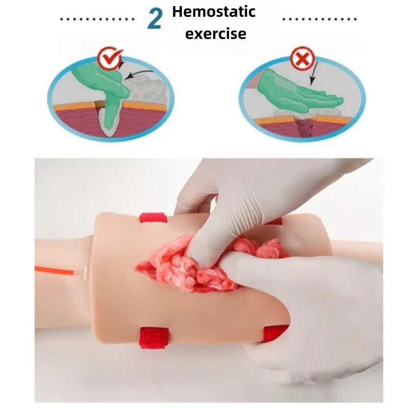 PVC Trauma Simulated Wound Practice Module for Nurse Training & Schools Featuring Hemostasis & First-Aid Practice Manikins