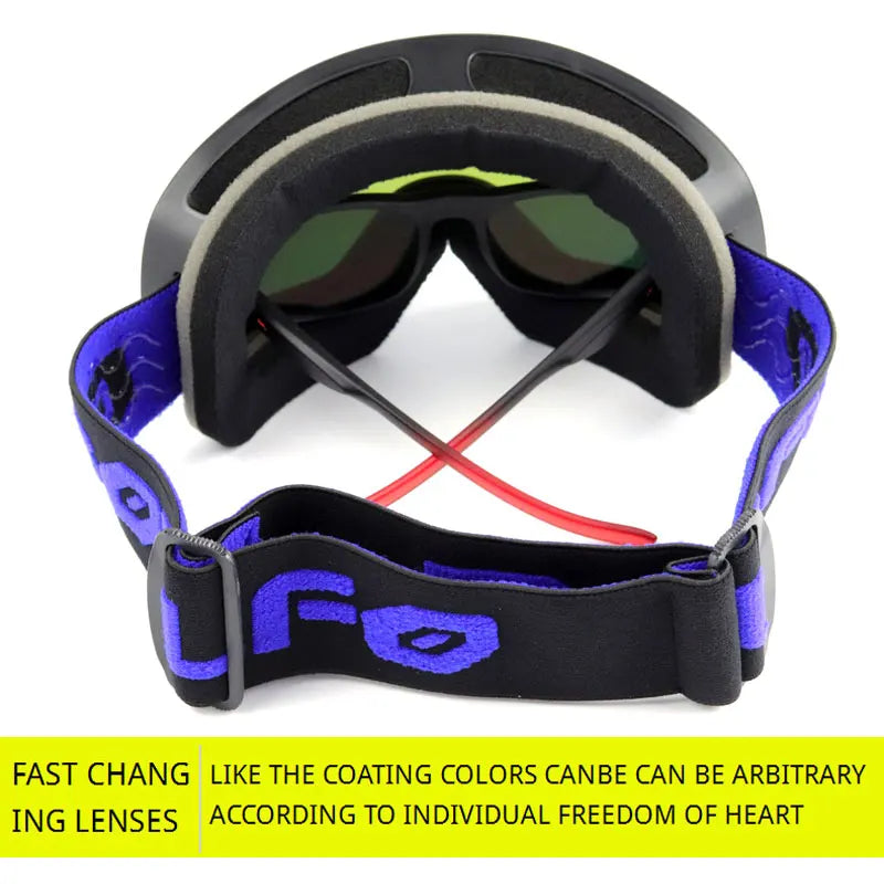 Ski Goggles with Magnetic Double Layer polarized Lens Skiing Anti-fog UV400 Snowboard Goggles Men Women Ski Glasses Eyewear case