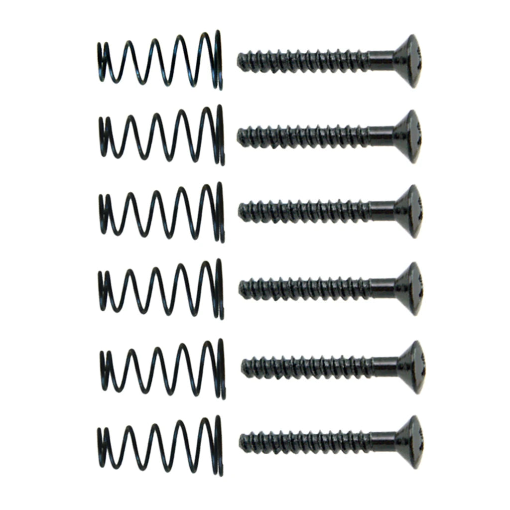 6 Pieces Electric Guitar Single Coil Pickup Screws+Springs Set