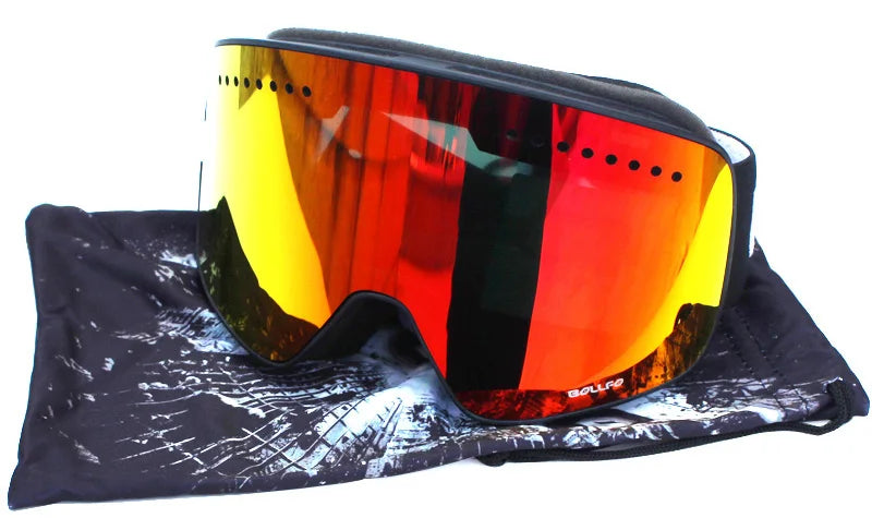 Ski Goggles with Magnetic Double Layer polarized Lens Skiing Anti-fog UV400 Snowboard Goggles Men Women Ski Glasses Eyewear case