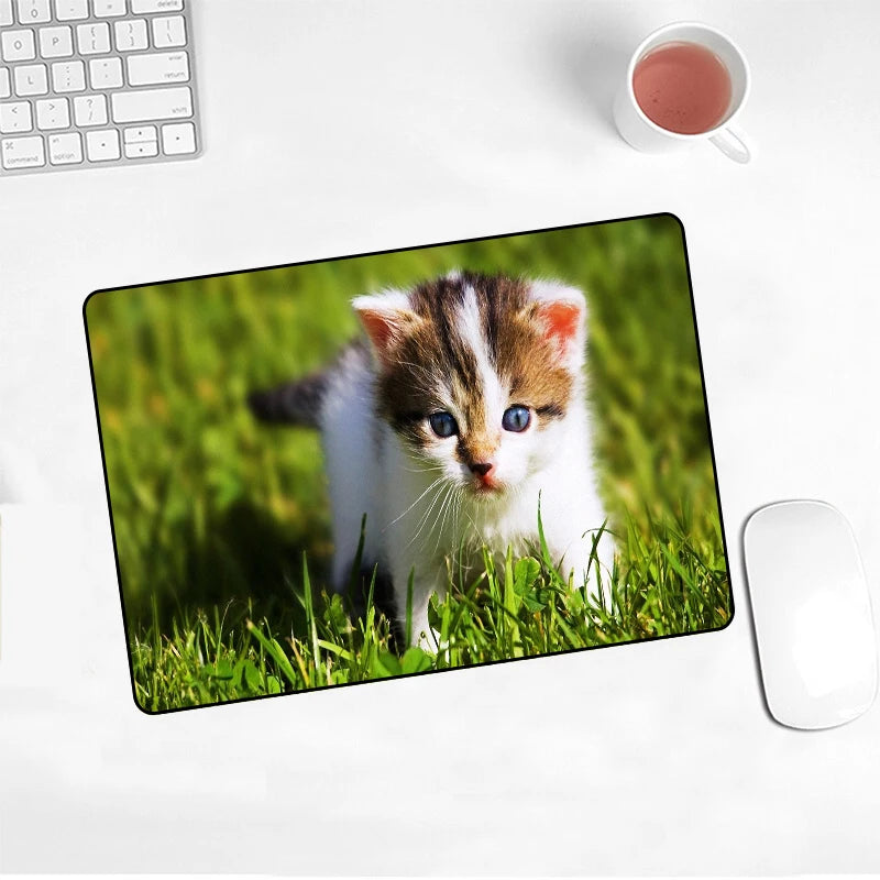 Cute Cat Mouse Pad Picture Pad Laptop Slip 220x180x2mm Mat For Cs Go/work Gaming New Kawaii Office Decoration Carpet Mouse Mat