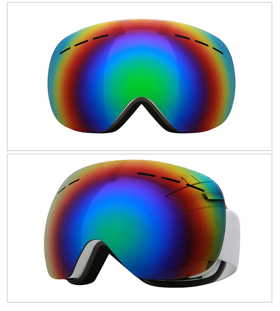 GOBYGO New Skiing Eyewear Cycling Sunglasses Men Women Ski Goggles UV400 Anti-fog Big Ski Mask Glasses Snow Snowboard Polarized