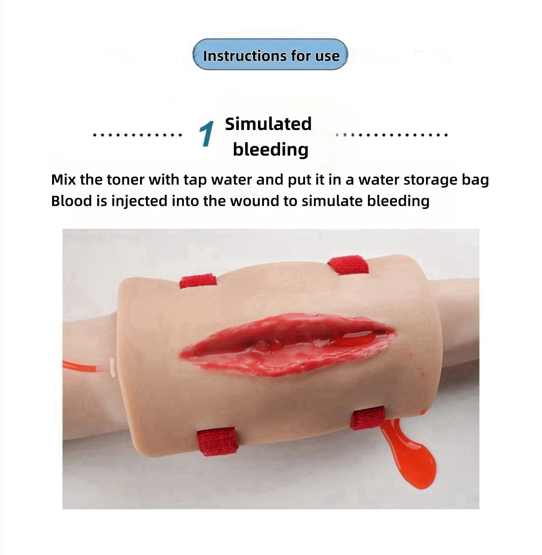 PVC Trauma Simulated Wound Practice Module for Nurse Training & Schools Featuring Hemostasis & First-Aid Practice Manikins