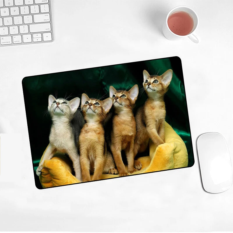 Cute Cat Mouse Pad Picture Pad Laptop Slip 220x180x2mm Mat For Cs Go/work Gaming New Kawaii Office Decoration Carpet Mouse Mat