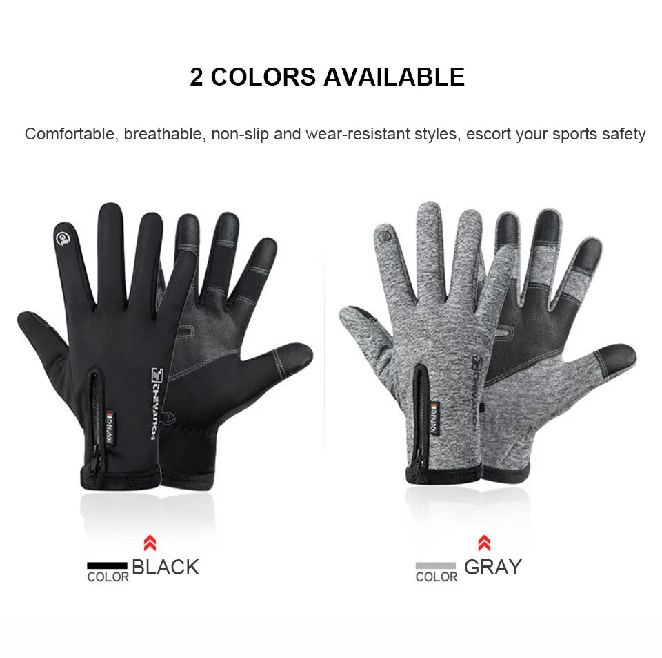 Cold-proof Ski Gloves Waterproof Winter Gloves Cycling Fluff Warm Gloves For Touchscreen Cold Weather Windproof Anti Slip