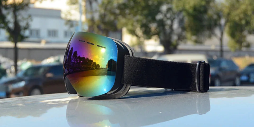 GOBYGO New Skiing Eyewear Cycling Sunglasses Men Women Ski Goggles UV400 Anti-fog Big Ski Mask Glasses Snow Snowboard Polarized