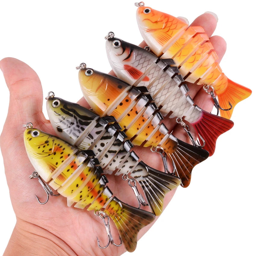 Aorace 5pcs Sinking Wobbler Set Crankbaits Fishing Kit Artificial Bait Hard Lure Swimbait Pike Wobblers For Bass Fishing Tackle