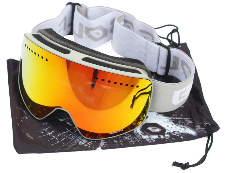 Ski Goggles with Magnetic Double Layer polarized Lens Skiing Anti-fog UV400 Snowboard Goggles Men Women Ski Glasses Eyewear case
