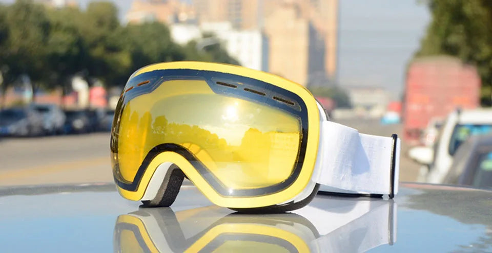 GOBYGO New Skiing Eyewear Cycling Sunglasses Men Women Ski Goggles UV400 Anti-fog Big Ski Mask Glasses Snow Snowboard Polarized