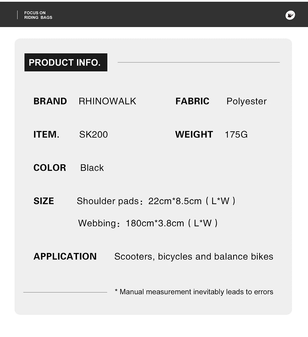 Rhinowalk Adjustable Scooter Riders Single Straps Polyester Millet M365 Electric Skateboard Parts Accessories Durable New