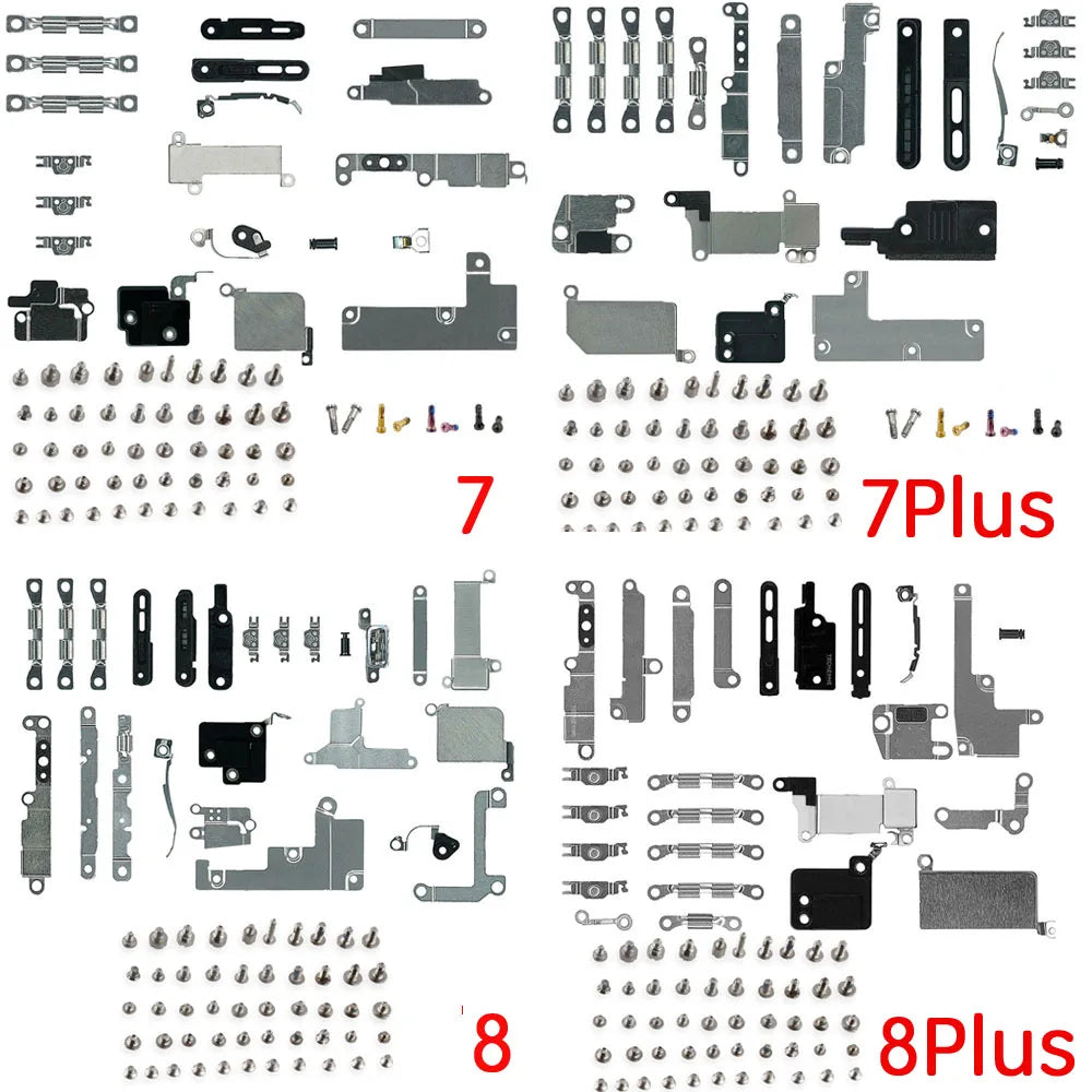 Full Set Inner Accessories For iPhone 6 6s 6P 7P 8P X XS 11 Pro Max Metal Parts Holder Bracket Shield Plate With Full Screws Set