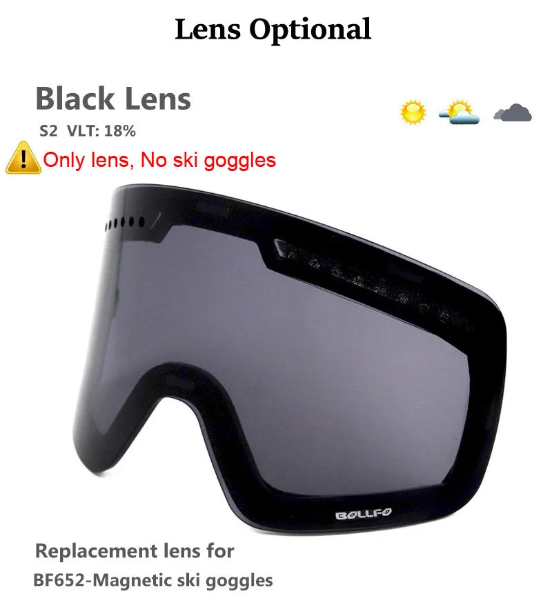 Ski Goggles with Magnetic Double Layer polarized Lens Skiing Anti-fog UV400 Snowboard Goggles Men Women Ski Glasses Eyewear case