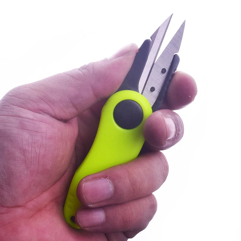 Portable Shrimp-Shaped Stainless Steel Fish Use Scissors Accessories Folding Fishing Line Cut Clipper Fishing Scissor Tackle