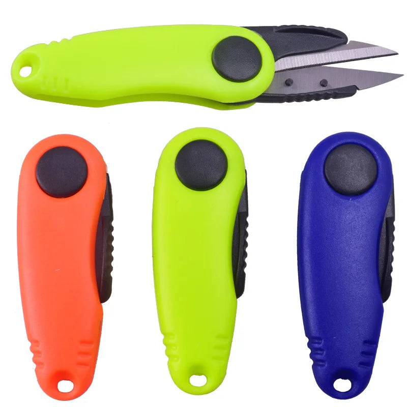 Portable Shrimp-Shaped Stainless Steel Fish Use Scissors Accessories Folding Fishing Line Cut Clipper Fishing Scissor Tackle