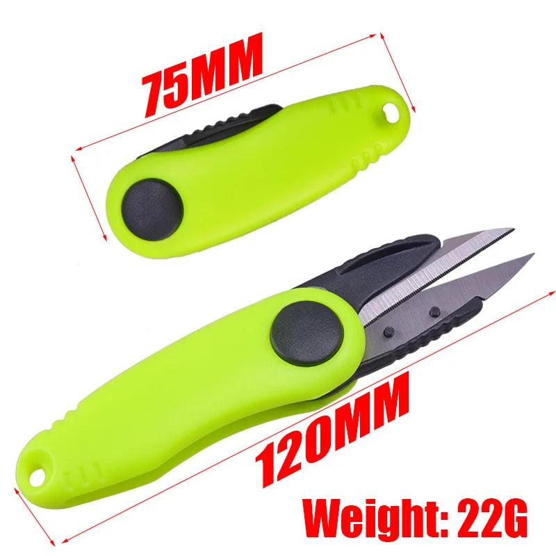 Portable Shrimp-Shaped Stainless Steel Fish Use Scissors Accessories Folding Fishing Line Cut Clipper Fishing Scissor Tackle