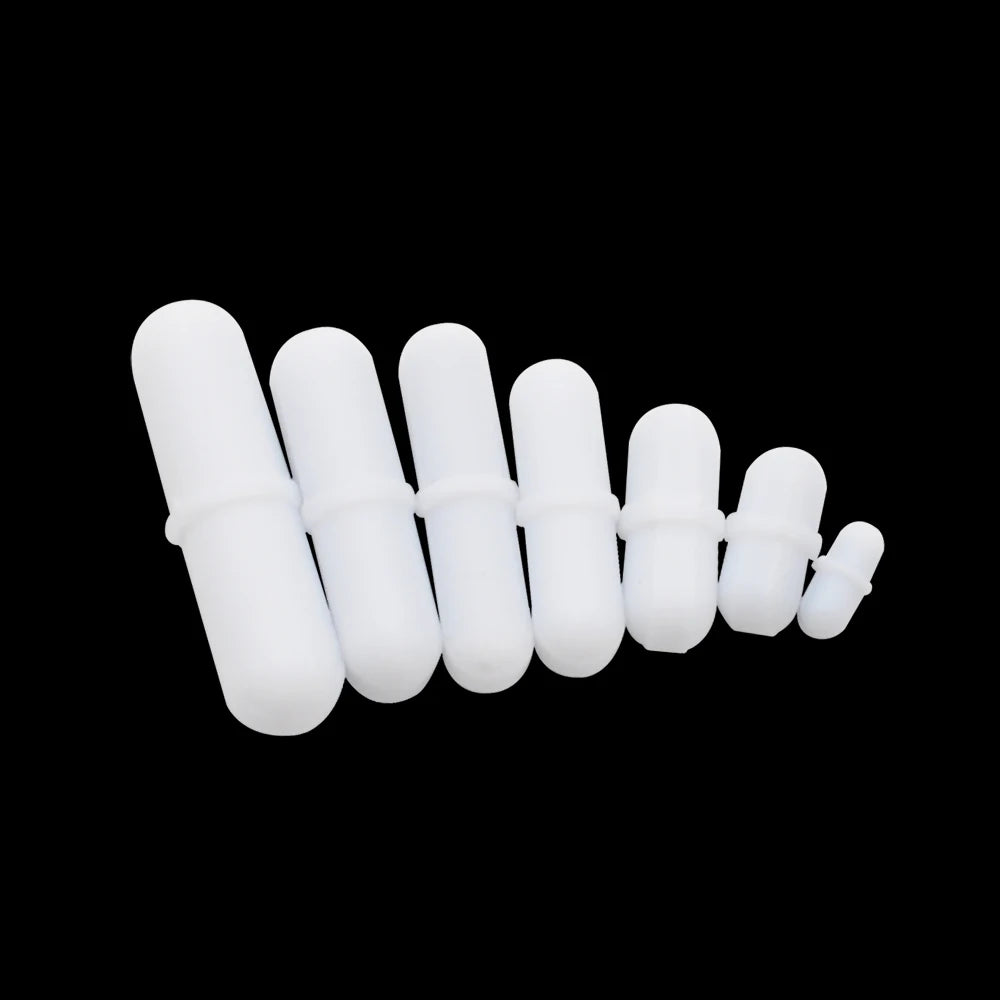 INTLLAB Mixed Size Stir bar PTFE Magnetic Stirrer Mixer Stir Bars 7pc  Durable Build, Ideal for Student Labs, Portable Packaging