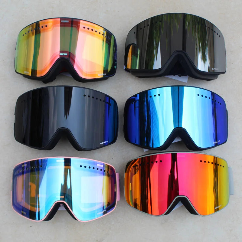 Ski Goggles with Magnetic Double Layer polarized Lens Skiing Anti-fog UV400 Snowboard Goggles Men Women Ski Glasses Eyewear case