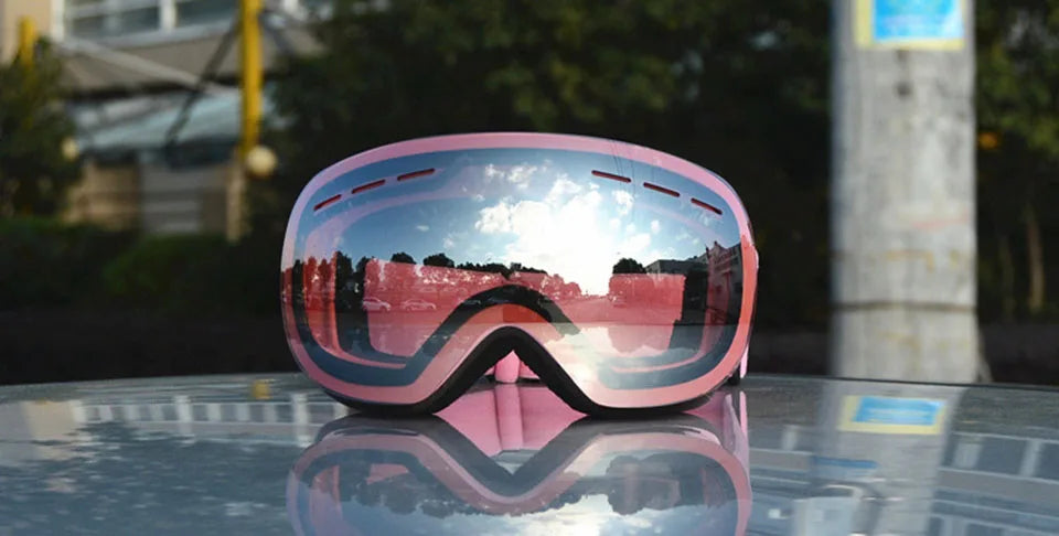 GOBYGO New Skiing Eyewear Cycling Sunglasses Men Women Ski Goggles UV400 Anti-fog Big Ski Mask Glasses Snow Snowboard Polarized