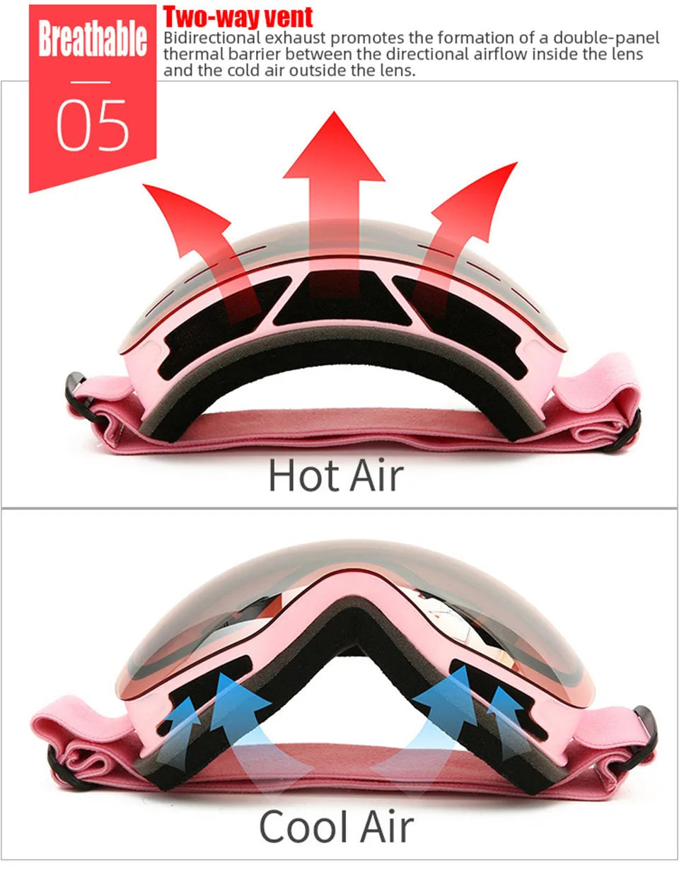 GOBYGO New Skiing Eyewear Cycling Sunglasses Men Women Ski Goggles UV400 Anti-fog Big Ski Mask Glasses Snow Snowboard Polarized