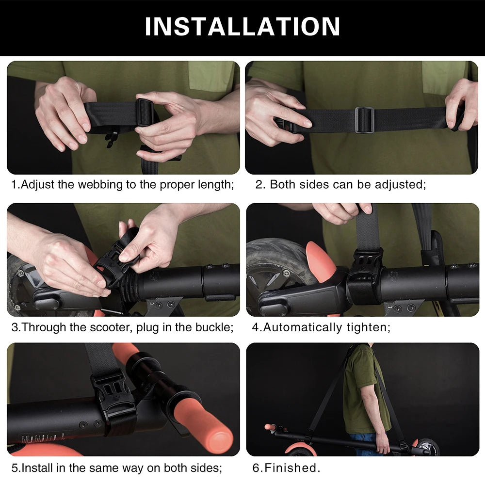 Rhinowalk Adjustable Scooter Riders Single Straps Polyester Millet M365 Electric Skateboard Parts Accessories Durable New