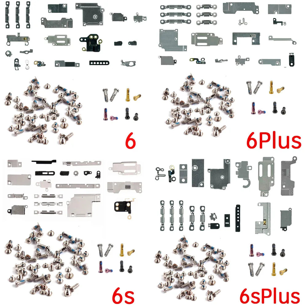 Full Set Inner Accessories For iPhone 6 6s 6P 7P 8P X XS 11 Pro Max Metal Parts Holder Bracket Shield Plate With Full Screws Set