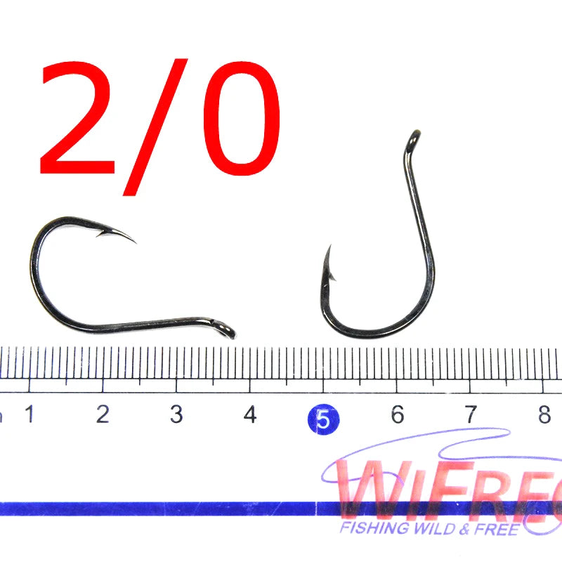 [100PCS/lot] Octopus Beak Hook Saltwater Fishing Hooks Fly Tying Hooks Tip Wholesale Wifreo Promotion Black Nickle