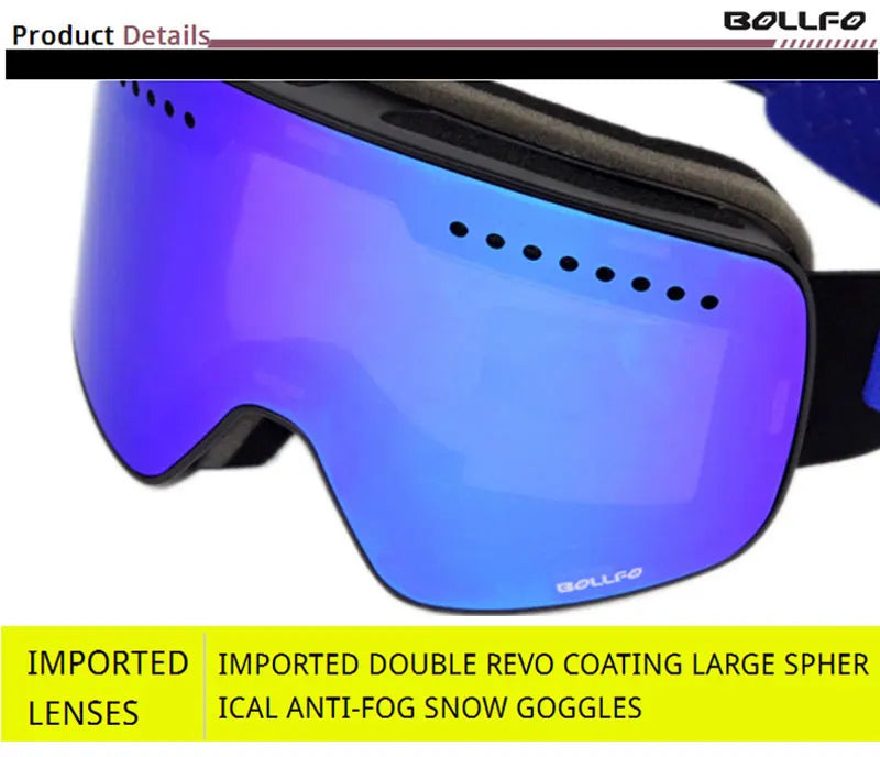 Ski Goggles with Magnetic Double Layer polarized Lens Skiing Anti-fog UV400 Snowboard Goggles Men Women Ski Glasses Eyewear case