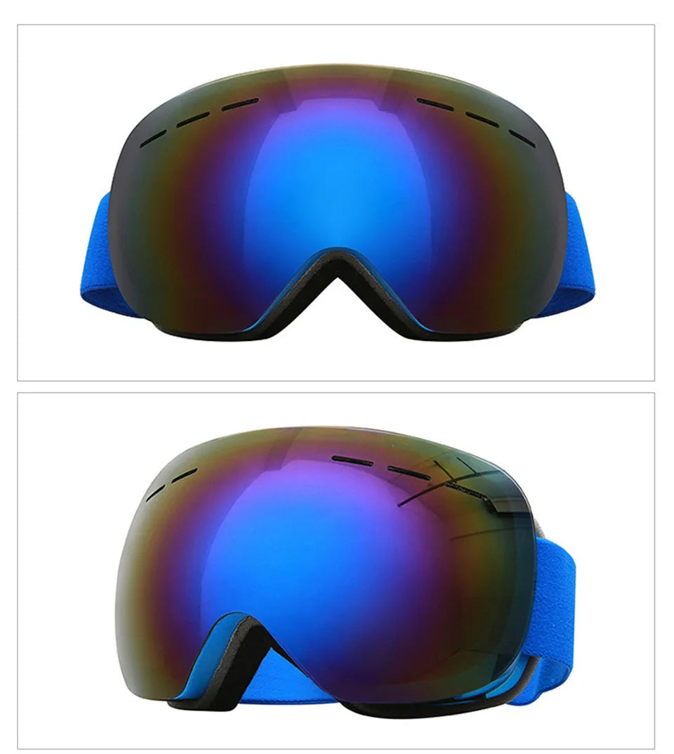 GOBYGO New Skiing Eyewear Cycling Sunglasses Men Women Ski Goggles UV400 Anti-fog Big Ski Mask Glasses Snow Snowboard Polarized